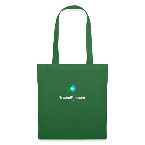 TrustedFirmware Logo vertical white - Tote Bag