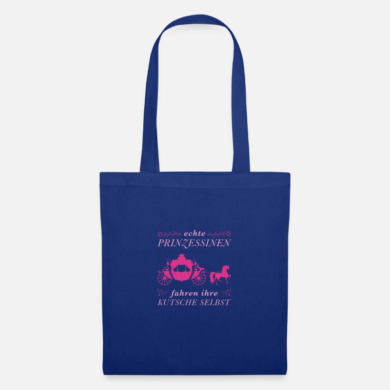 Echte Prinzessin Kutsche Kutscherin Geschenk - Stoffbeutel - Royalblau