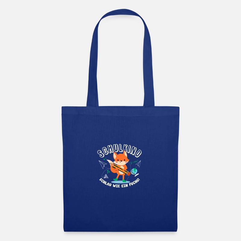 Schulkind Fuchs Einschulung 1. Klasse Kind Schule - Stoffbeutel - Royalblau