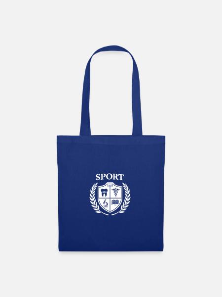 logo_sport_white_on_transparent - Stoffbeutel - Royalblau