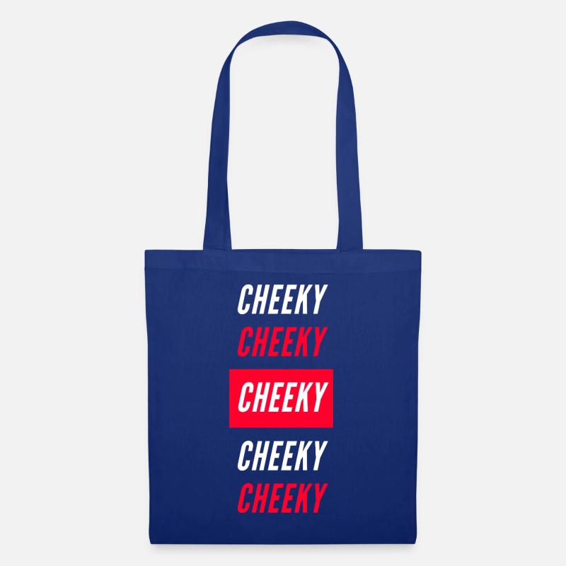Cheeky Block-Typografie - Stoffbeutel - Royalblau