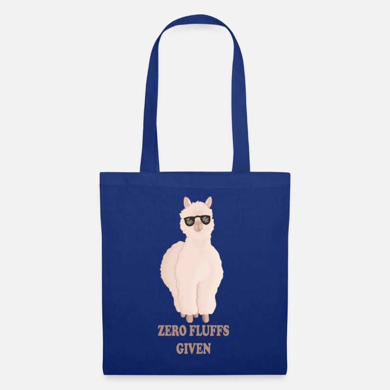 Zero Fluffs Given – Fluffy Alpaca with Sun Brush - Tote Bag - royal blue