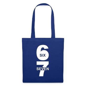 Six Seven - 67 - Meme - Basketball - 6-7 - Stoffbeutel - Royalblau - Vorne
