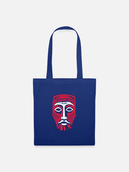 Maske der Einsamkeit - Stoffbeutel - Royalblau