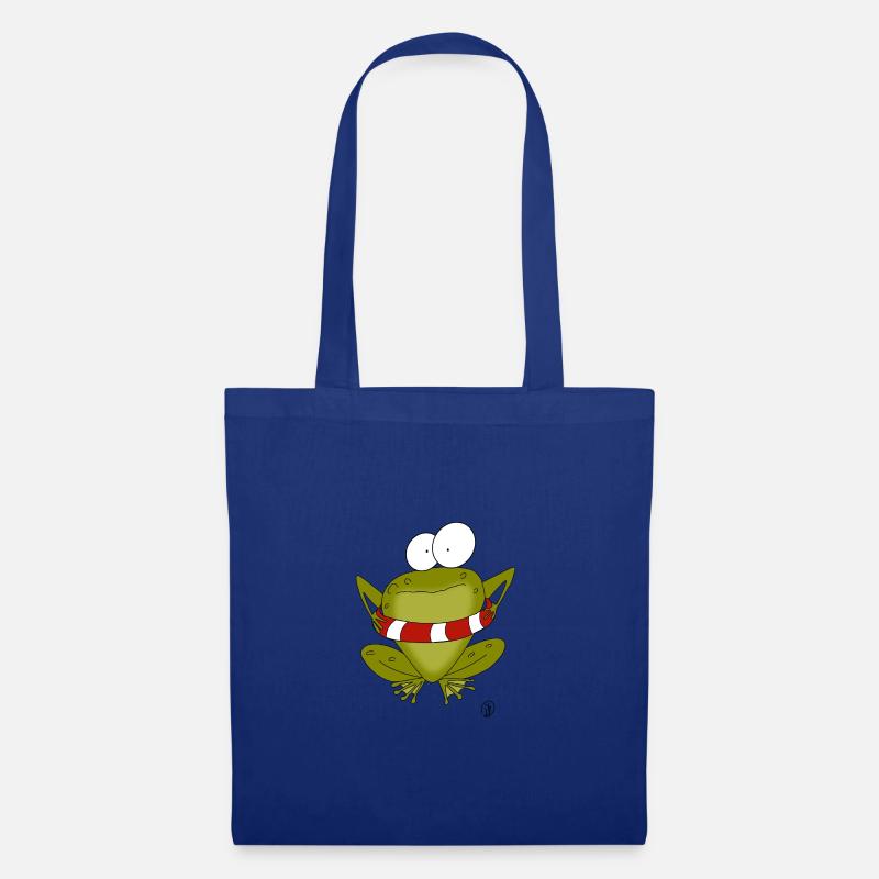 Frosch mit Rettungsring - Stoffbeutel - Royalblau