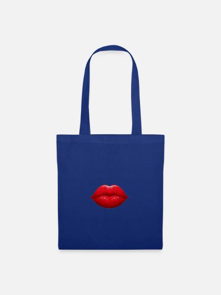 Lippen - Stoffbeutel - Royalblau