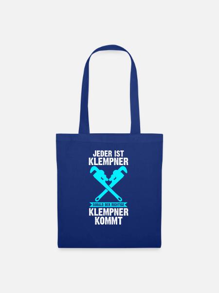 Klempner Beruf Sanitär Geschenk - Stoffbeutel - Royalblau