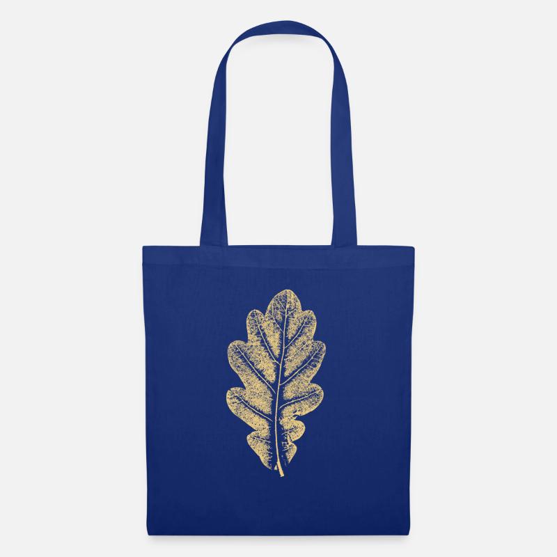 Oak Leaf - Khaki Leaf/ Oak / Tree - Tote Bag - royal blue
