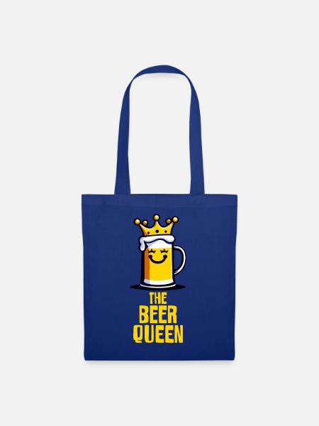 Die Bierkönigin - Stoffbeutel - Royalblau