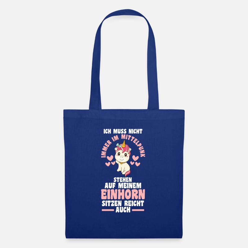Einhorn Tier Einhörner Geschenk - Stoffbeutel - Royalblau