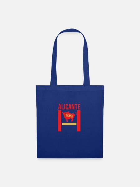 Alicante Stierkampf Souvenir - Stoffbeutel - Royalblau