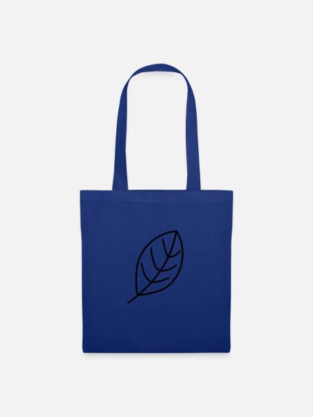 blatt - Stoffbeutel - Royalblau
