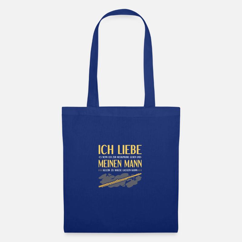 Querflöte Ehefrau Spruch, Flöte Spieler Flötistin - Stoffbeutel - Royalblau