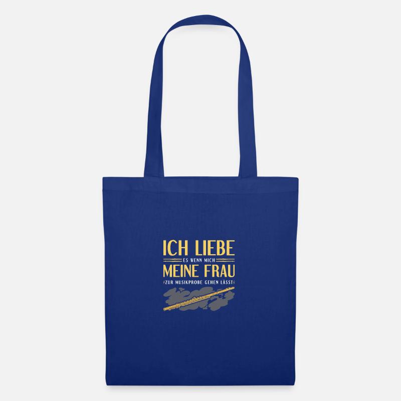 Querflöte Ehemann Spruch, Flöte Spieler Flötist - Stoffbeutel - Royalblau