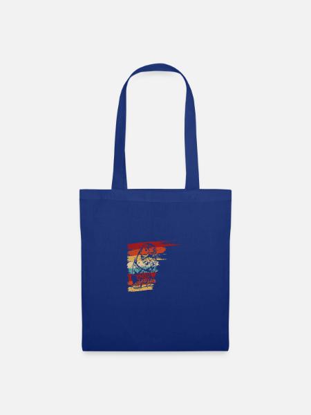 Retro Beaver Graphic, Beaver Hunter - Stoffbeutel - Royalblau