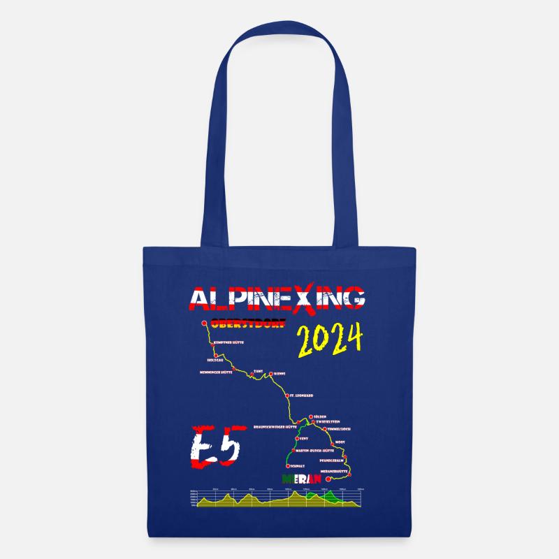 E5 Oberstdorf Meran 2024 - Stoffbeutel - Royalblau