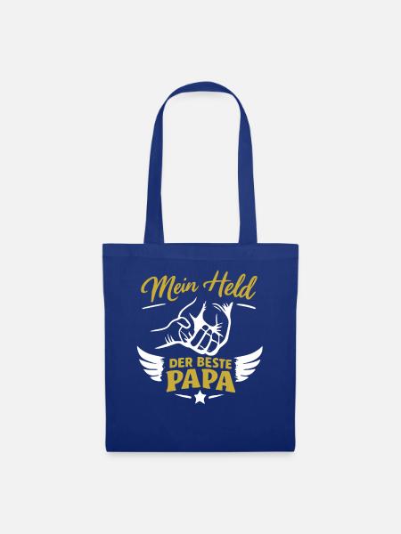 Mein Held Der Beste Papa - Stoffbeutel - Royalblau