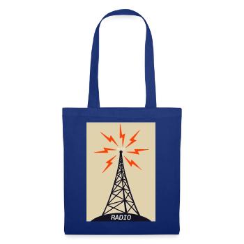 Radioturm auf Sendung - Stoffbeutel - Royalblau - Vorne