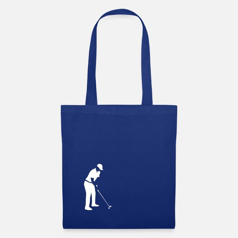 Golfer - Golfspieler - Stoffbeutel - Royalblau