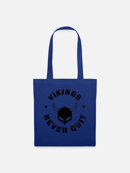 Vikings never quit! - Stoffbeutel - Royalblau