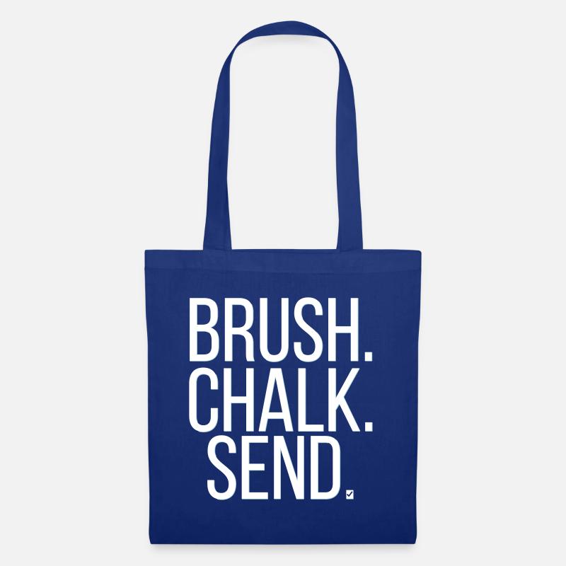 Brush. Chalk. Send. - Stoffbeutel - Royalblau