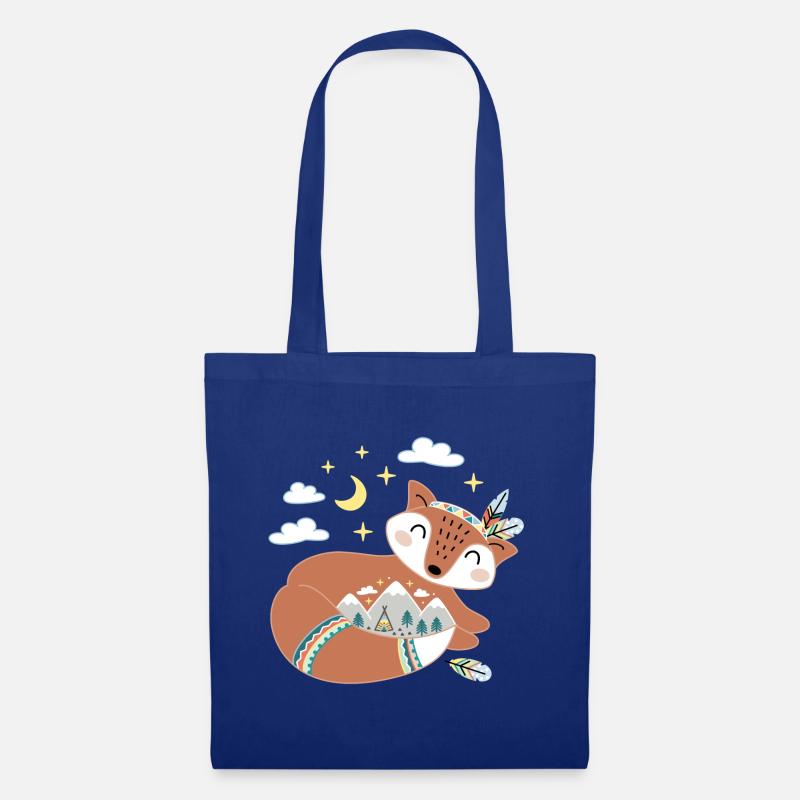 dreaming fox - Tote Bag - royal blue