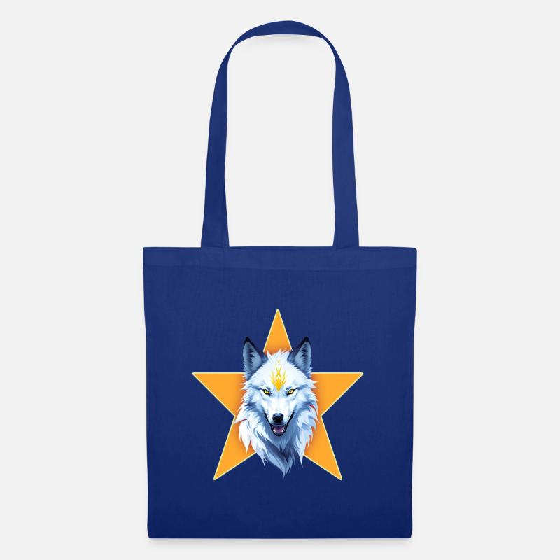WEISSER WOLF - Stoffbeutel - Royalblau