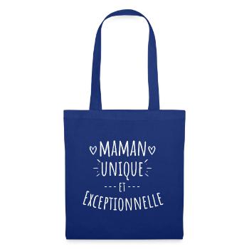 T-shirt Maman , Cadeau - Sac en tissu - bleu royal - Devant