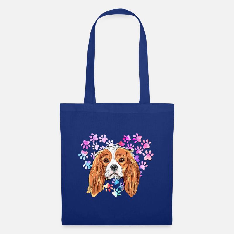 Cavalier King Charles Spaniel - Stoffbeutel - Royalblau