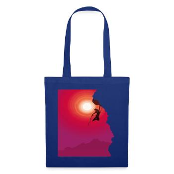 Cadeau d'alpinisme au lever du soleil - Sac en tissu - bleu royal - Devant