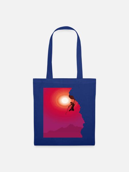 Climbing mountaineering sunrise gift - Tote Bag - royal blue