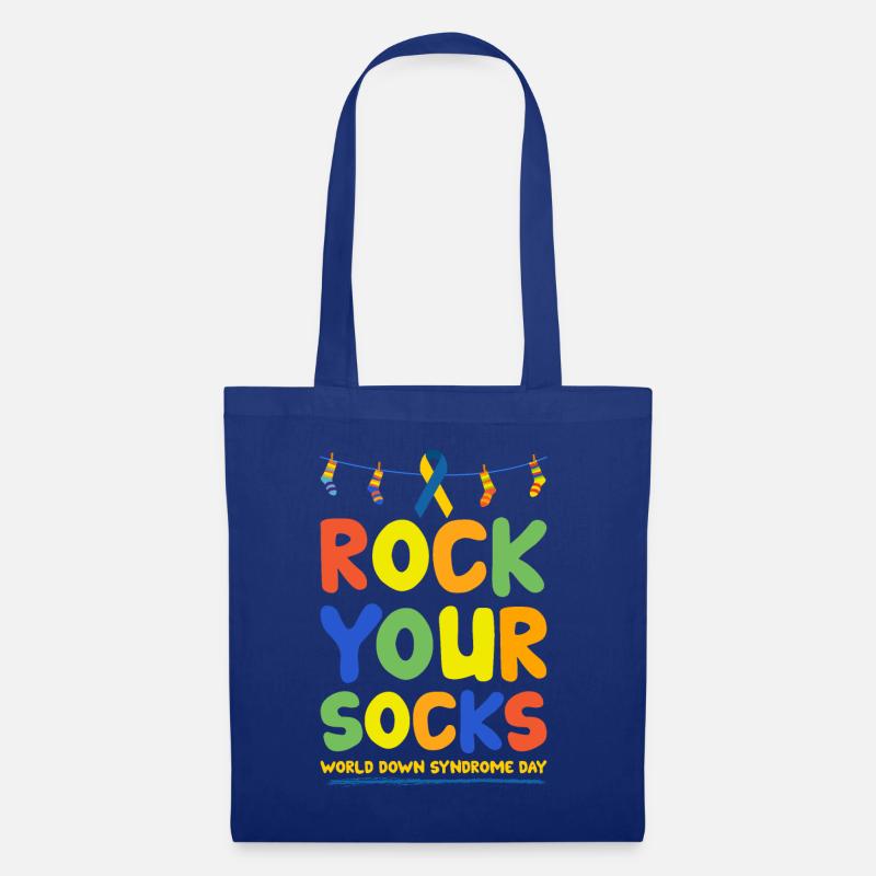 Down syndrome sock gift - Tote Bag - royal blue