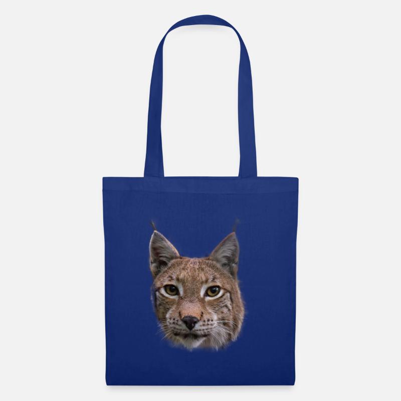 Luchs Design Luchse Wildkatzen Geschenk - Stoffbeutel - Royalblau