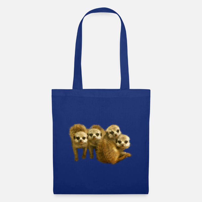 Lustiges Erdmännchen Junges Meerkat Geschenk - Stoffbeutel - Royalblau