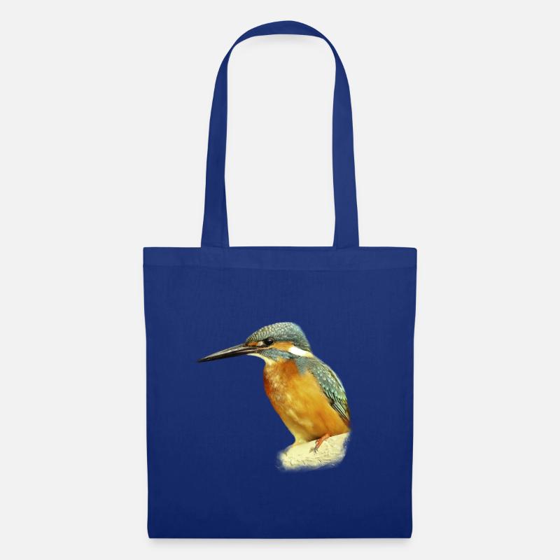 Eisvogel Design Illustration Geschenk - Stoffbeutel - Royalblau