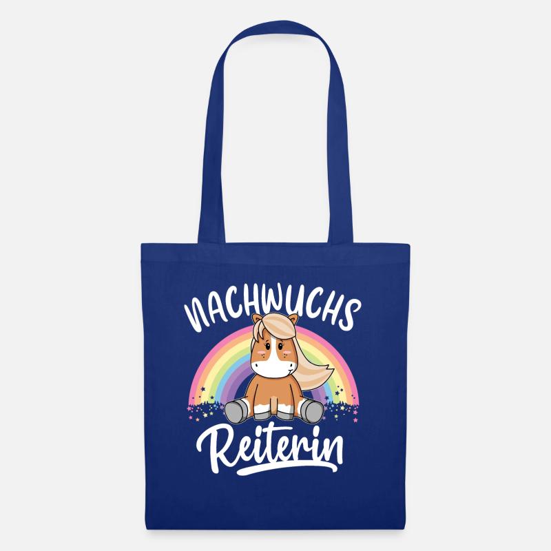 Nachwuchs Reiterin - Baby Kind Geschenk Pferd - Stoffbeutel - Royalblau