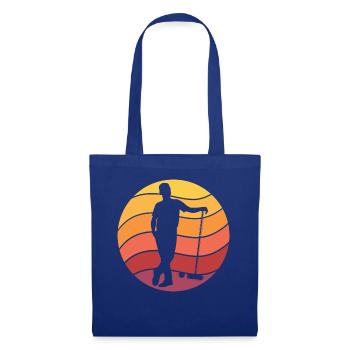 Croquet Rétro - Sac en tissu - bleu royal - Devant