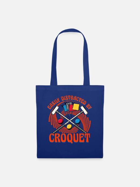 Easily Distracted by Croquet - Stoffbeutel - Royalblau