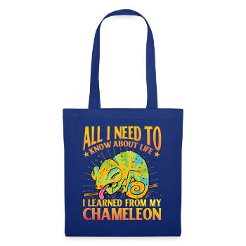 Tout ce que j’ai besoin de savoir sur la vie Caméléon - Sac en tissu - bleu royal - Devant