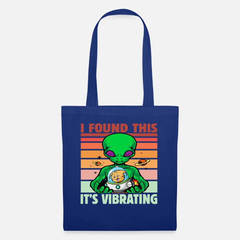 I found this it's vibrating Alien - Stoffbeutel - Royalblau