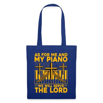 As for me and my Piano we will serve the lord - Tote Bag - royal blue - Front