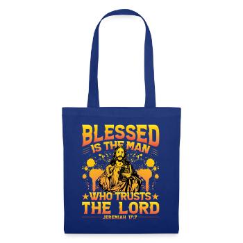 Bénissez l’homme qui fait confiance au Seigneur - Sac en tissu - bleu royal - Devant
