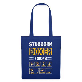Stubborn Boxer Tricks - Stoffbeutel - Royalblau - Vorne