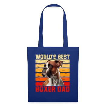 World's best Boxer Dad - Stoffbeutel - Royalblau - Vorne