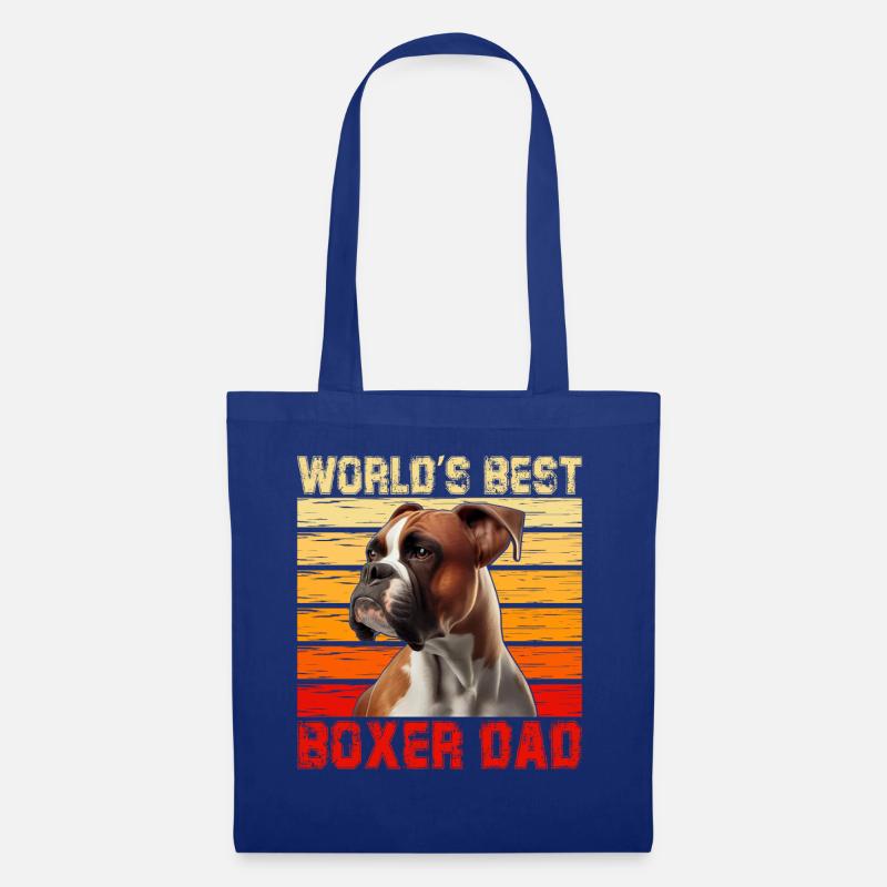 World's best Boxer Dad - Stoffbeutel - Royalblau
