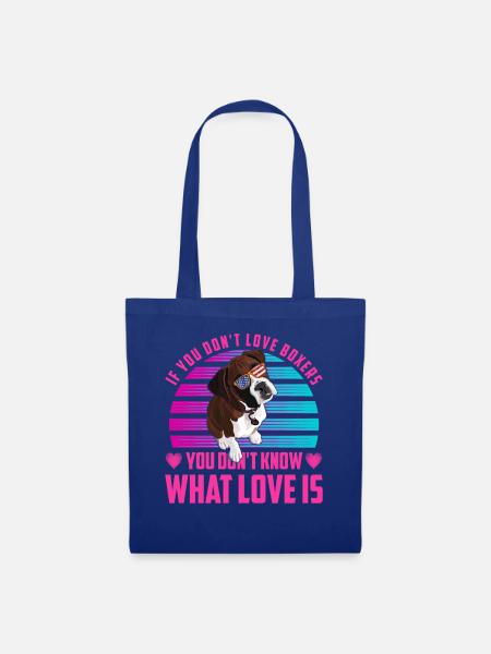 Boxer Lustiger Spruch Liebe - Stoffbeutel - Royalblau