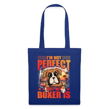 I'm not perfect but my Boxer is - Tote Bag - royal blue - Front