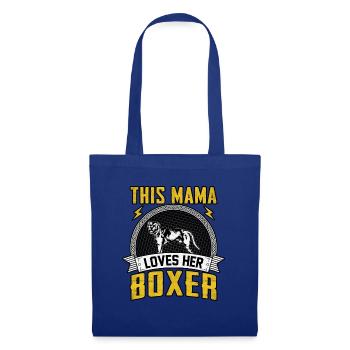 This mama loves her boxer - Stoffbeutel - Royalblau - Vorne