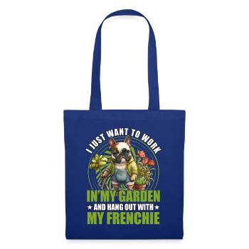 I just want to work in my garden and hang out with - Stoffbeutel - Royalblau - Vorne