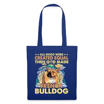 Langage drôle de bouledogue français - Sac en tissu - bleu royal - Devant